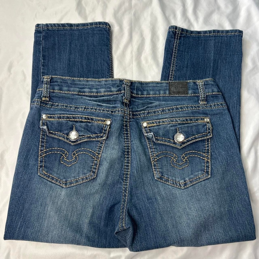 Y2k Mcbling Mid Rise Straight Jeans Size 14